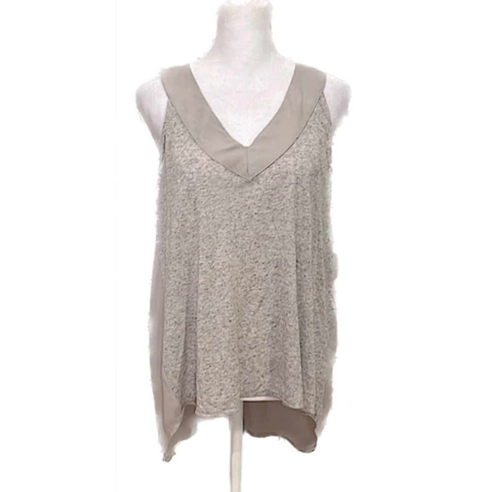 Harve Benard Tan Jersey T-Back Top, Size Small.